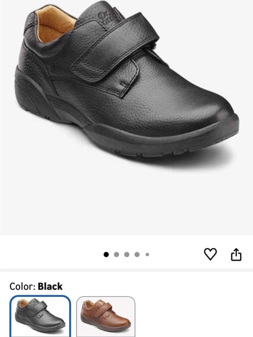 NEW Dr. Comfort Diabetic Shoes Men's Black Leather Size 10W